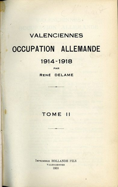 Livre-Valenciennes occupation 14-18 Delame.jpg
