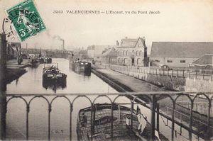 Valenciennes-CPA Escaut vu Pont Jacob.jpg